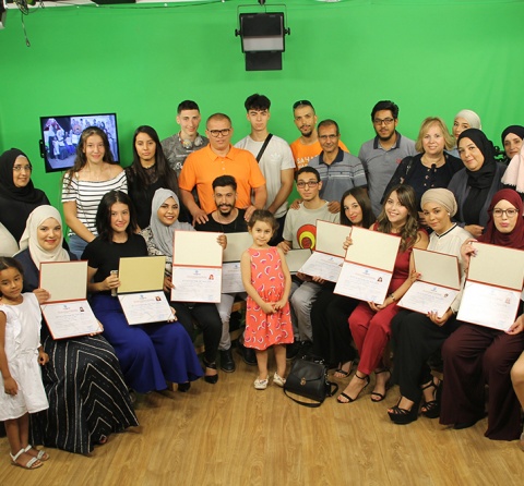 Remise des diplômes groupe animation et techniques journalistiques